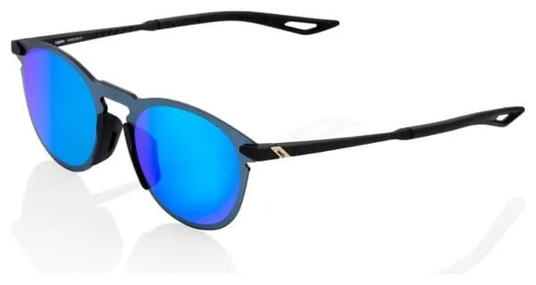 100% 100% Gafas de sol  Legere Round Soft Tact Negras / Lentes Azules