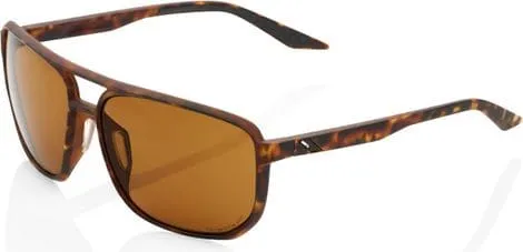 100% Gafas de sol 100% Konnor Soft Tact Havana / Bronze Peakpolar Lens