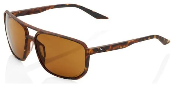 100% Gafas de sol 100% Konnor Soft Tact Havana / Bronze Peakpolar Lens