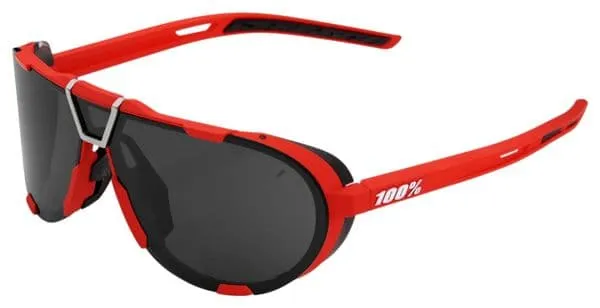 100% Gafas de sol 100% Westcraft Soft Tact Rojo - Lentes Negro Espejadas