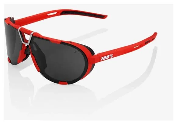 100% Gafas de sol 100% Westcraft Soft Tact Rojo - Lentes Negro Espejadas