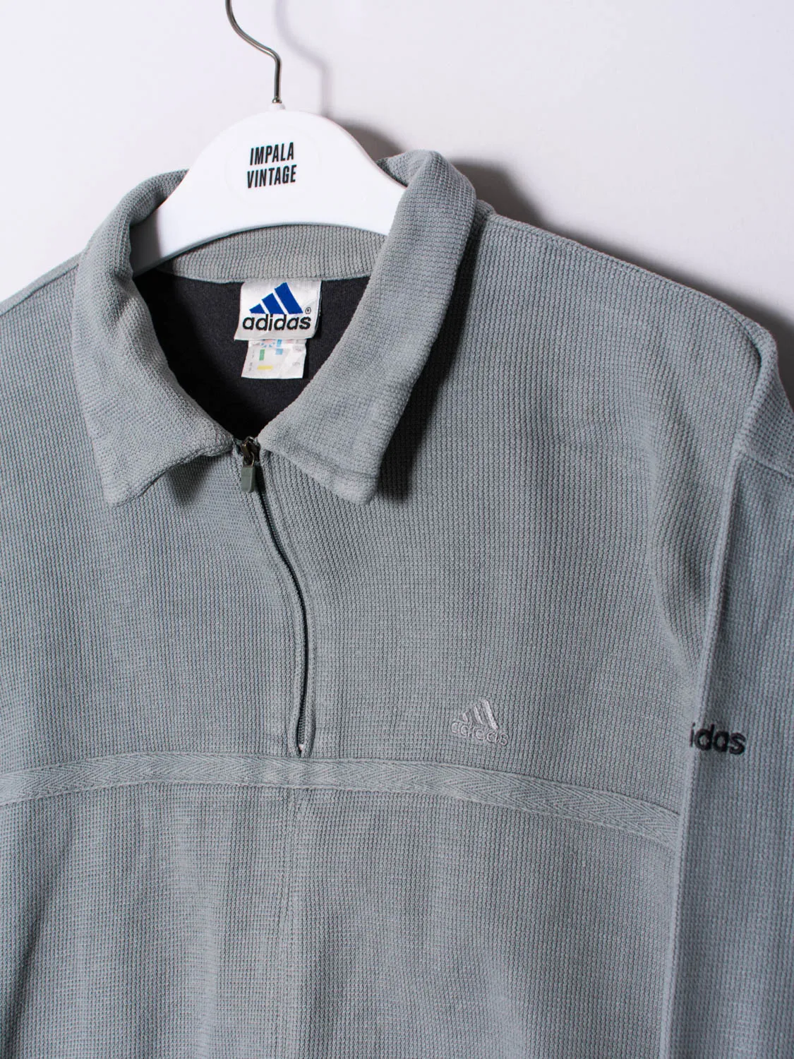 Adidas Light Blue 1/3 Zipper Sweatshirt