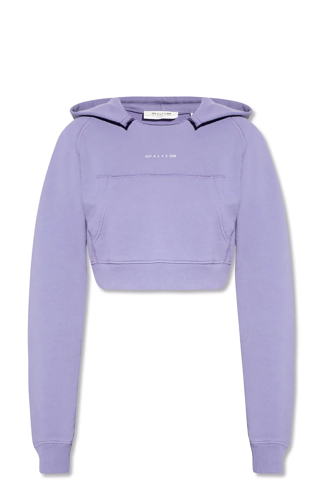 ALYX COLLECTION LOGO CROPPED SWEATSHIRT LILAC