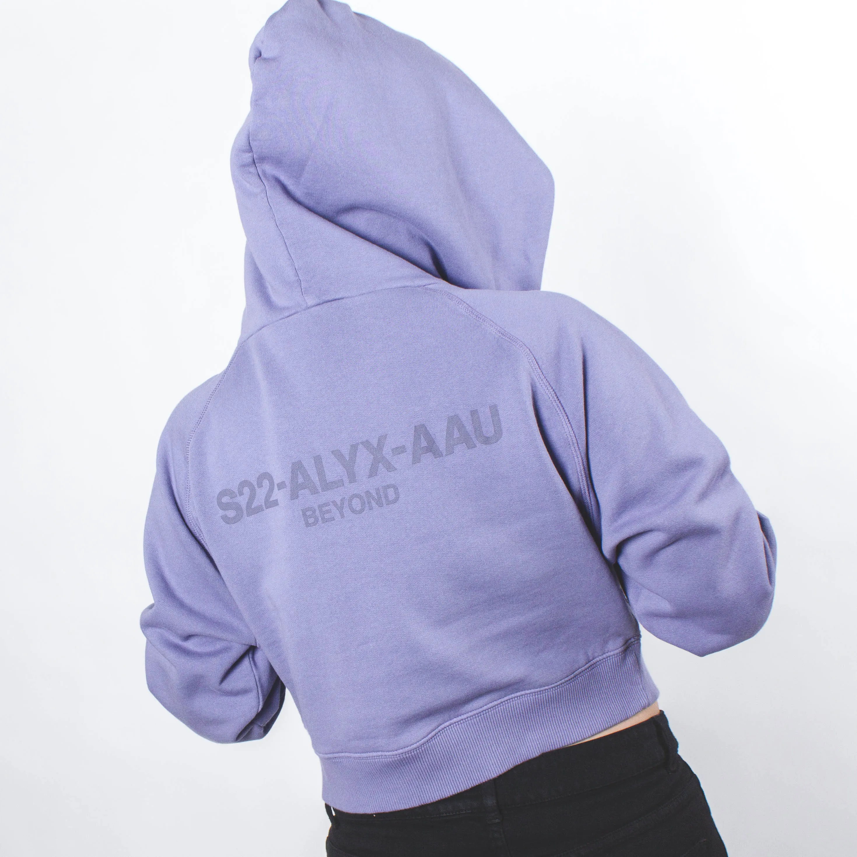 ALYX COLLECTION LOGO CROPPED SWEATSHIRT LILAC