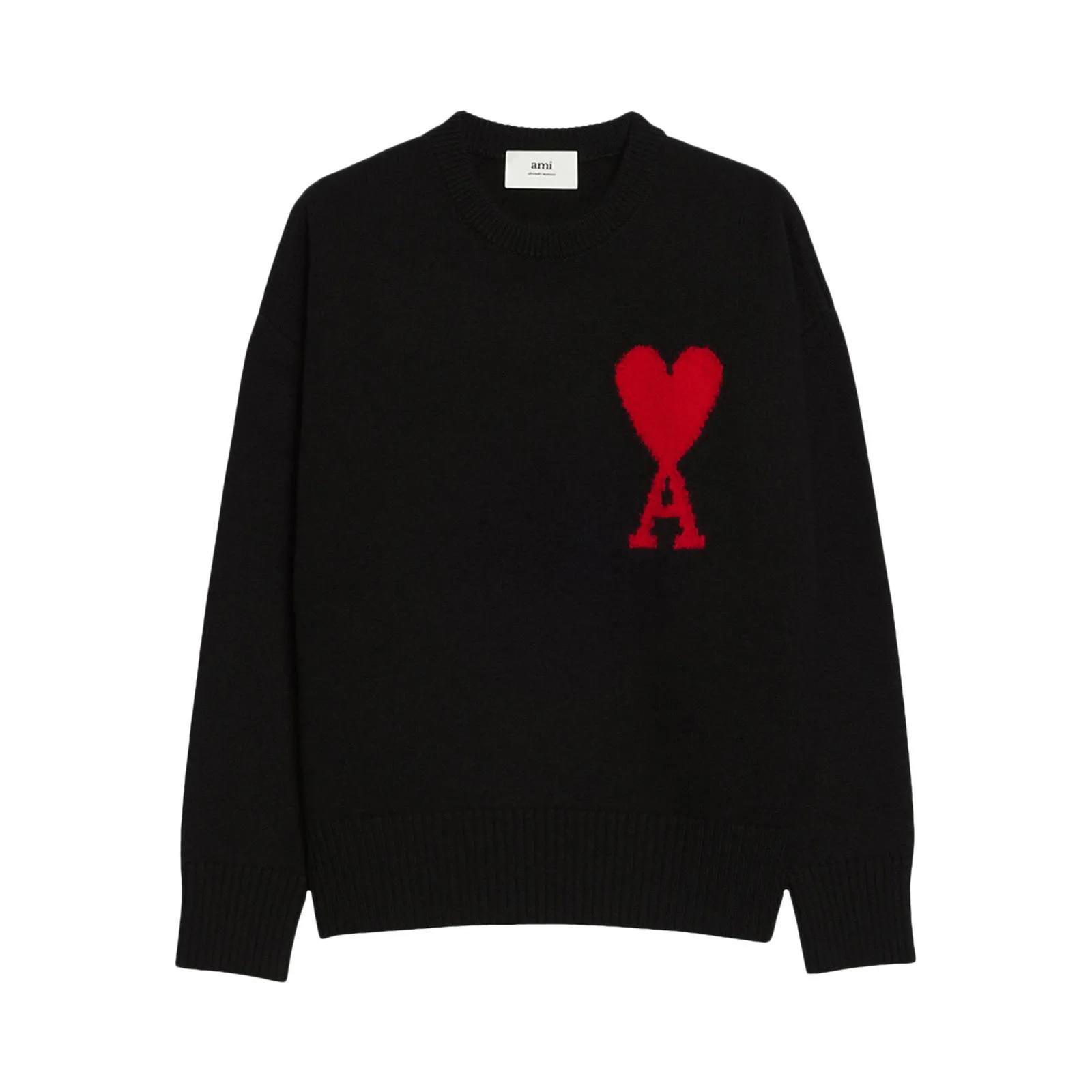 AMI Large A Heart Crewneck Sweater