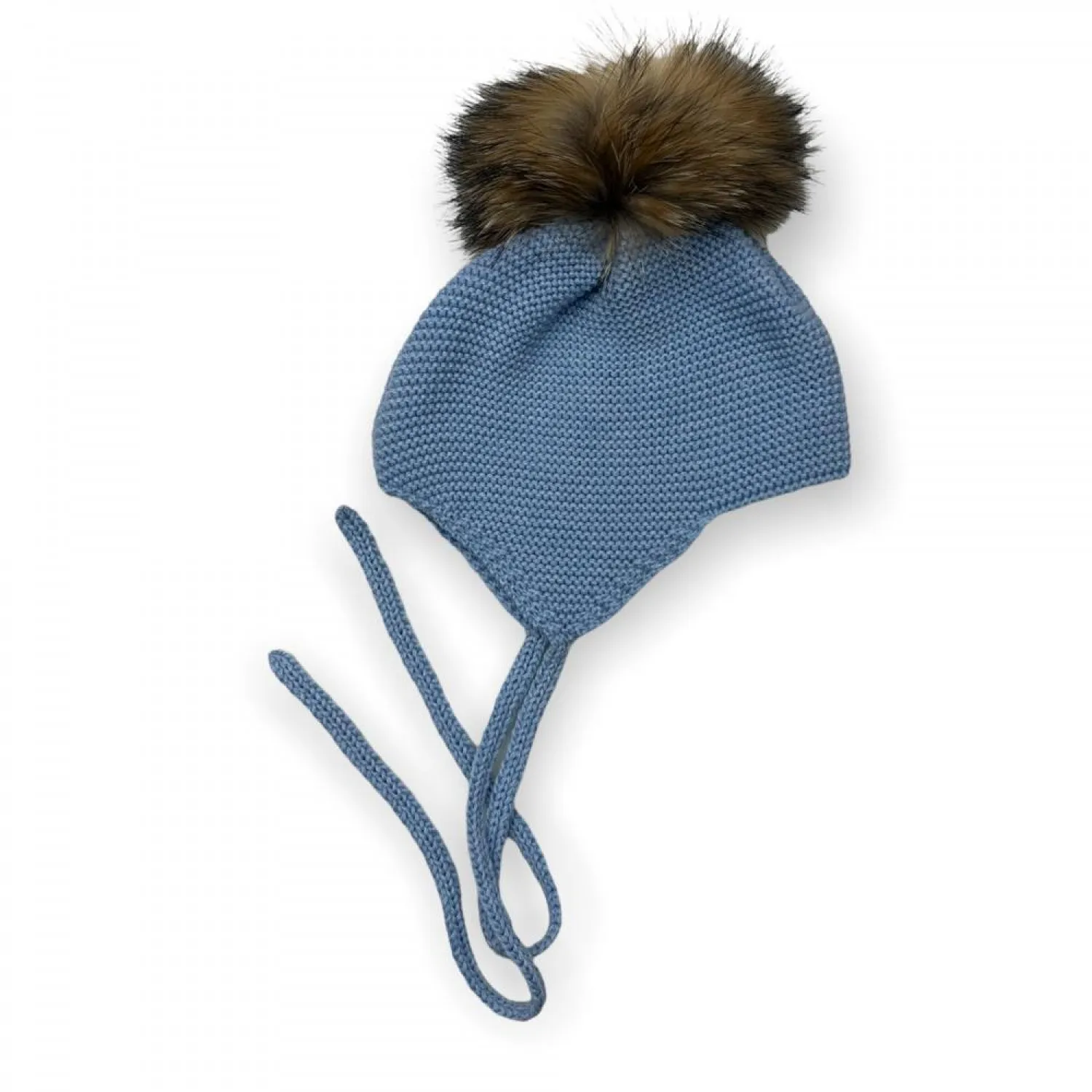 Aviator hat with fur pompom