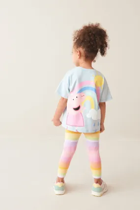 Azul - Conjunto de camiseta y leggings de Peppa Pig (3meses-7años)