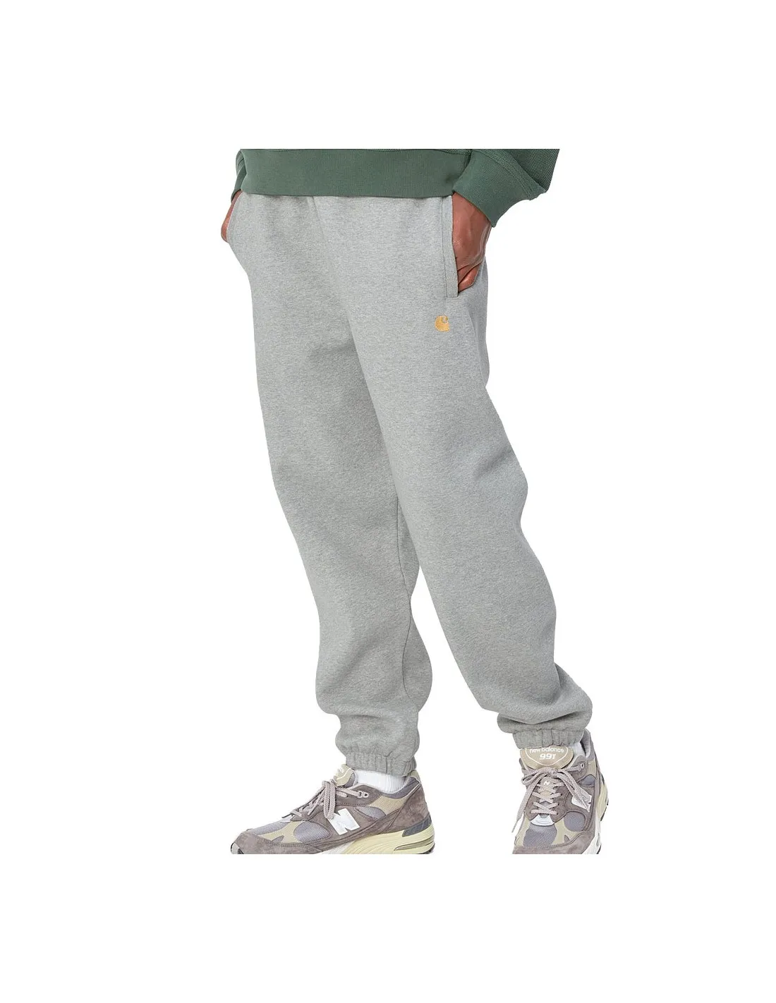 CARHARTT WIP CHASE SWEAT PANT GREY HEATHER/GOLD