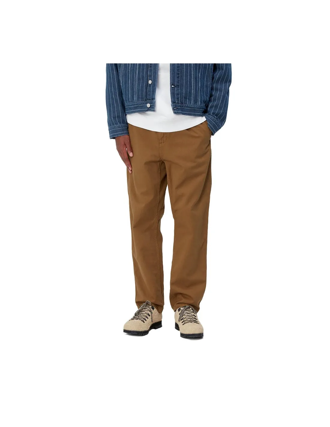 CARHARTT WIP FLINT PANT HAMILTON BROWN GARMENT DYED