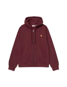 CARHARTT WIP HOODED AMERICAN SCRIPT JACKET MALBEC