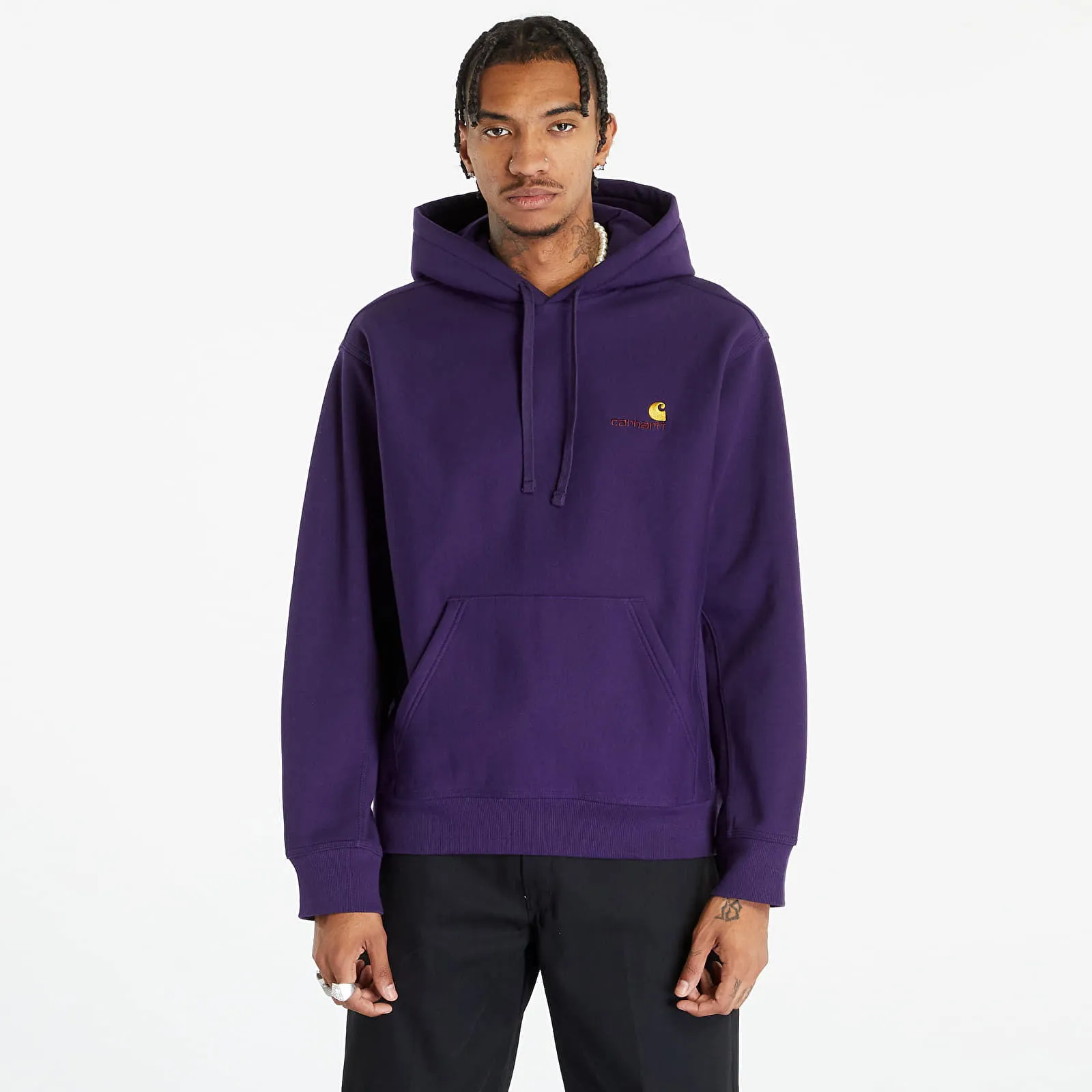 Carhartt WIP Hooded American Script Sweat Cassis