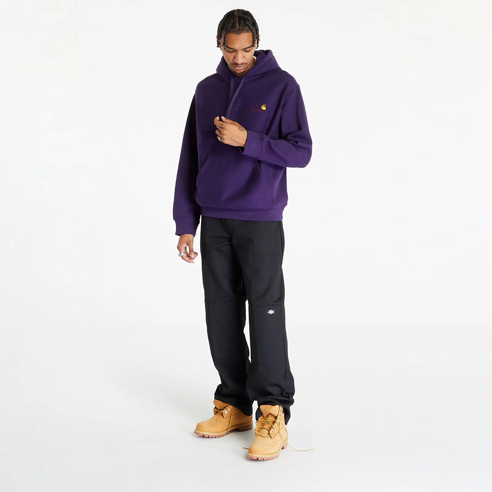 Carhartt WIP Hooded American Script Sweat Cassis