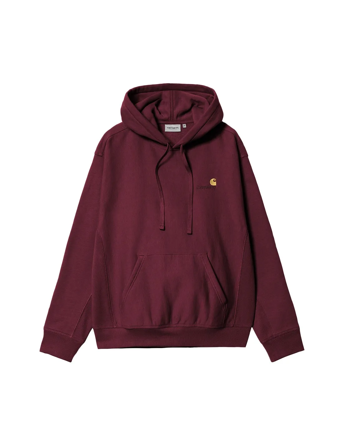 CARHARTT WIP HOODED AMERICAN SCRIPT SWEAT MALBEC