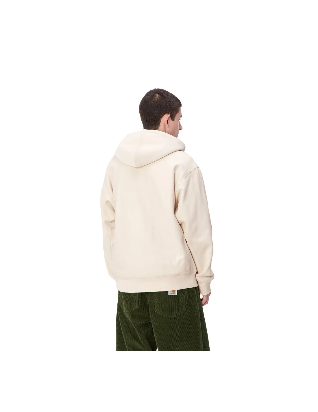 CARHARTT WIP HOODED AMERICAN SCRIPT SWEAT MOONBEAM