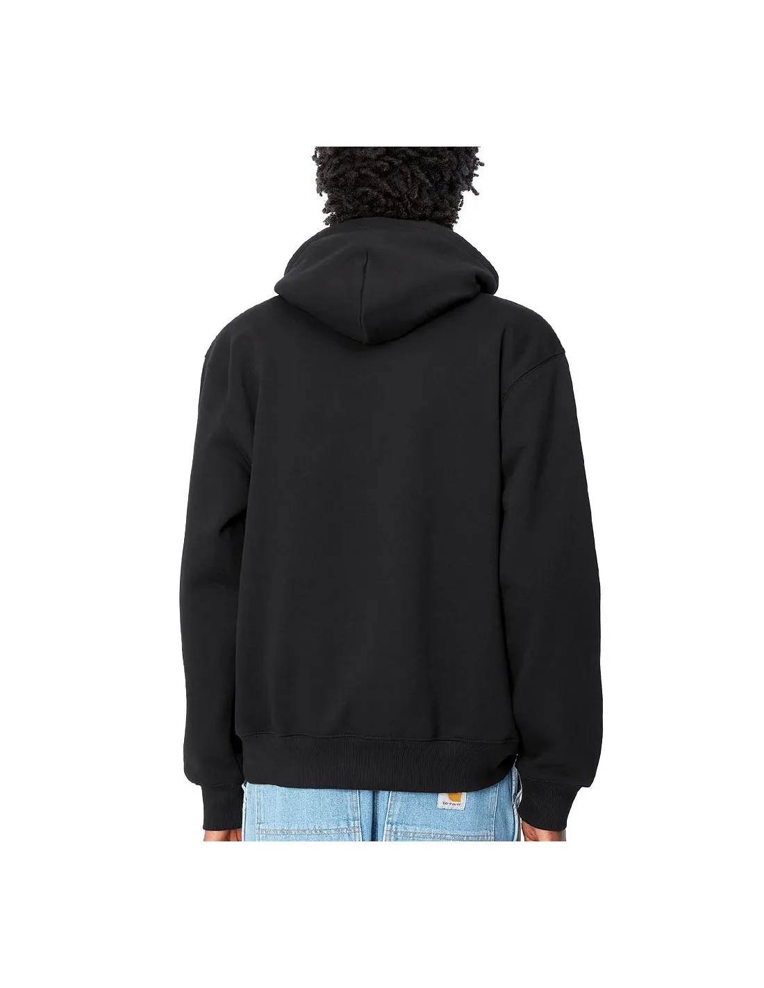 CARHARTT WIP HOODED CARHARTT SWEAT BLACK/WHITE