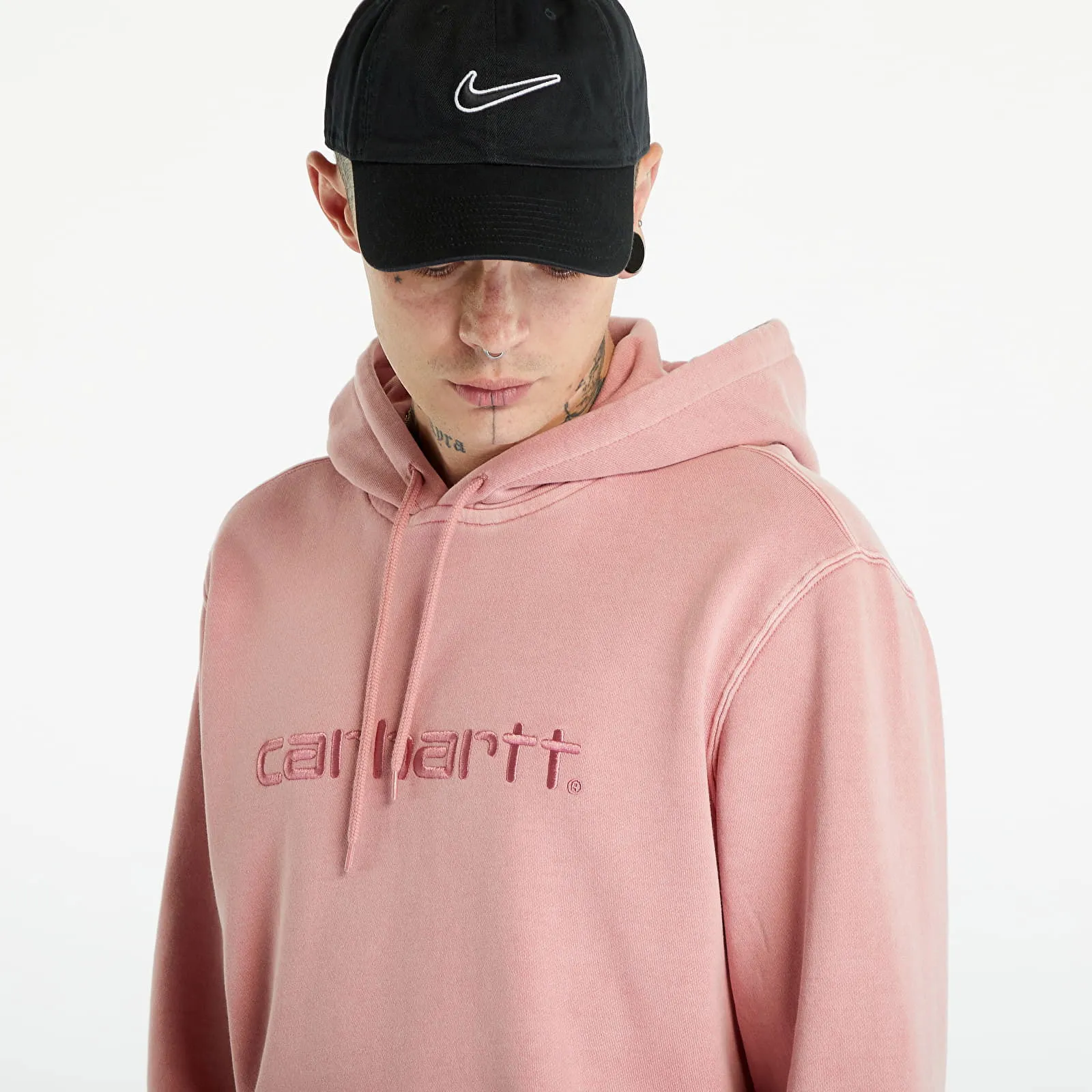 Carhartt WIP Hooded Duster Sweat Dahlia Garment Dyed