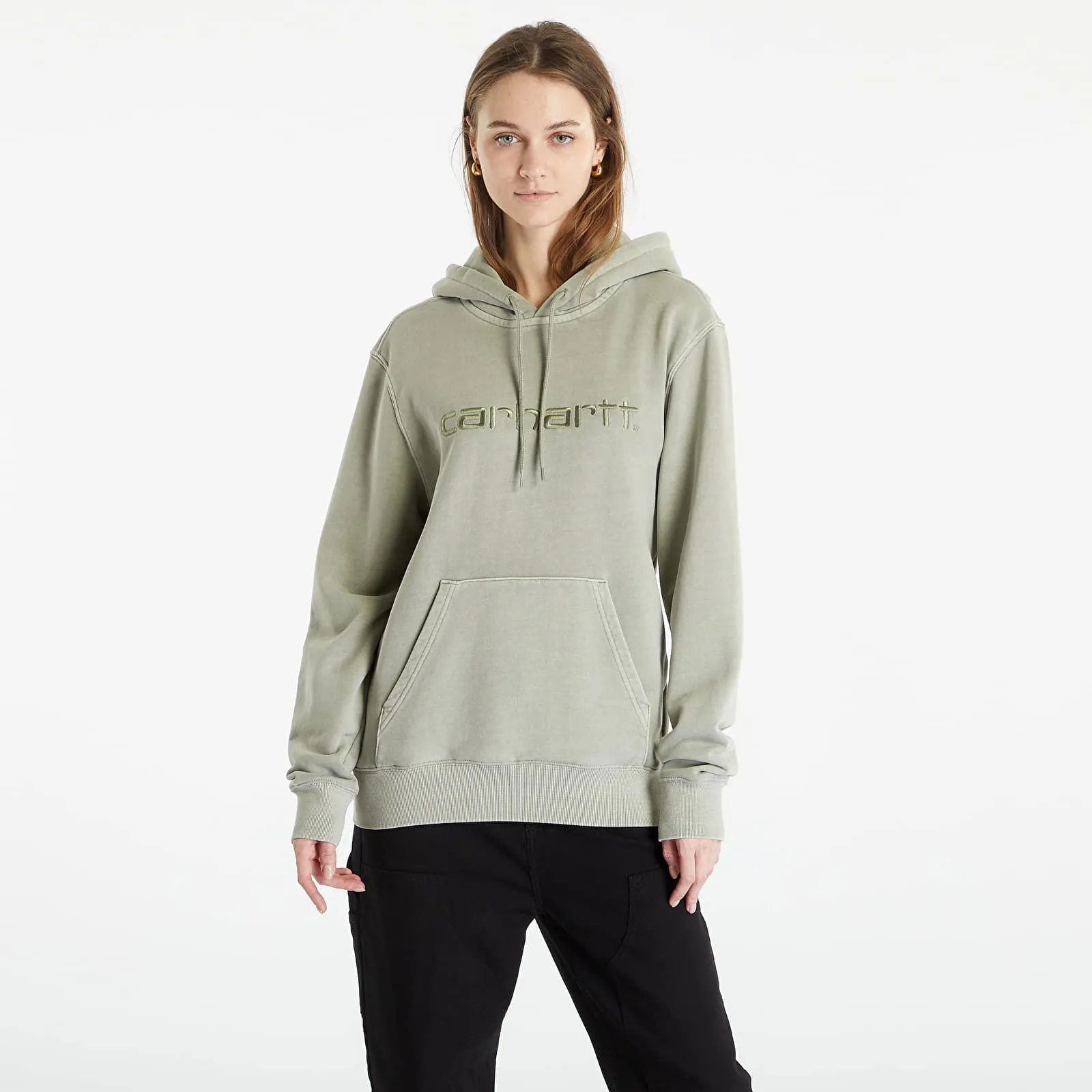 Carhartt WIP Hooded Duster Sweat UNISEX Yucca Garment Dyed