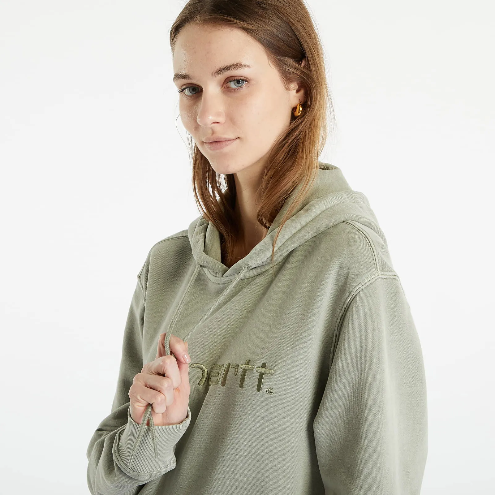 Carhartt WIP Hooded Duster Sweat UNISEX Yucca Garment Dyed