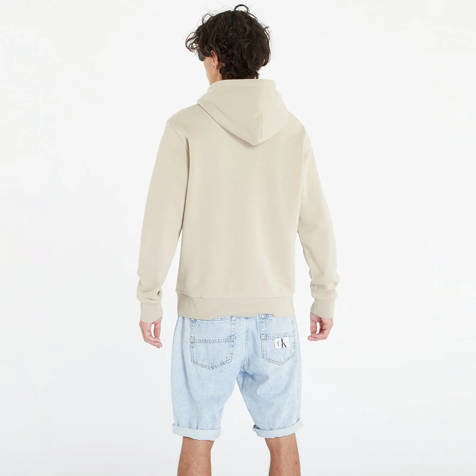 Carhartt WIP Hooded Script Embroidery Sweatshirt Beige