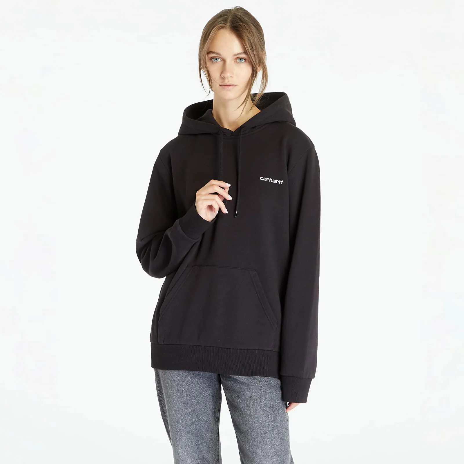 Carhartt WIP Hooded Script Embroidery Sweatshirt