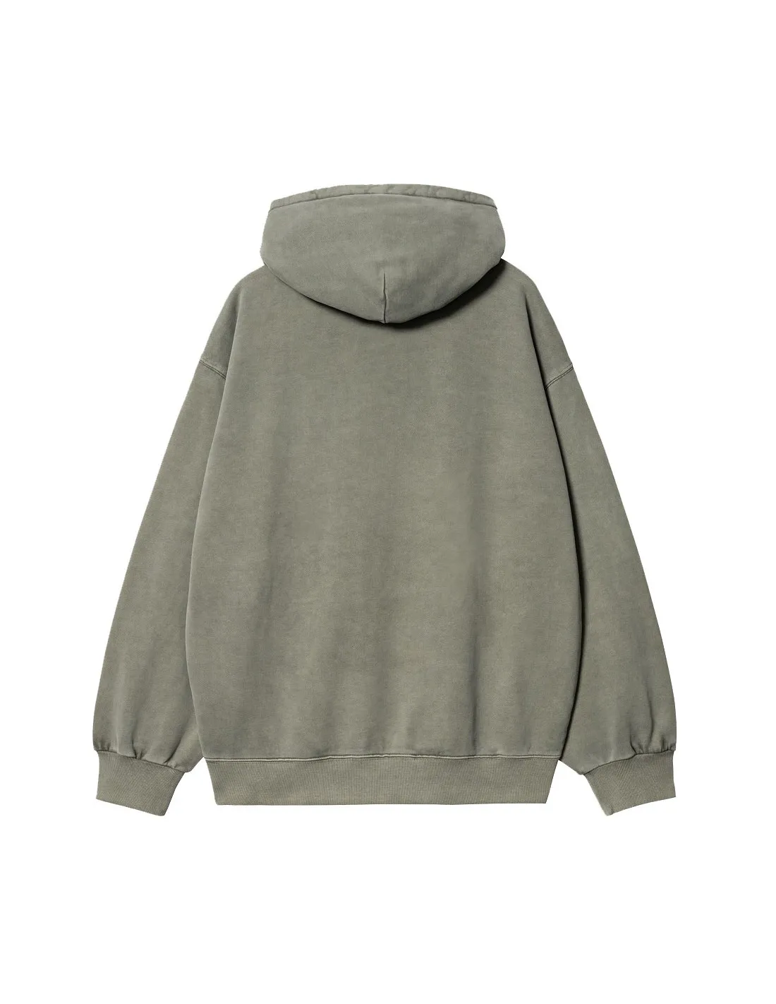 CARHARTT WIP HOODED VISTA SWEAT SMOKE GREEN GARMENT DYED