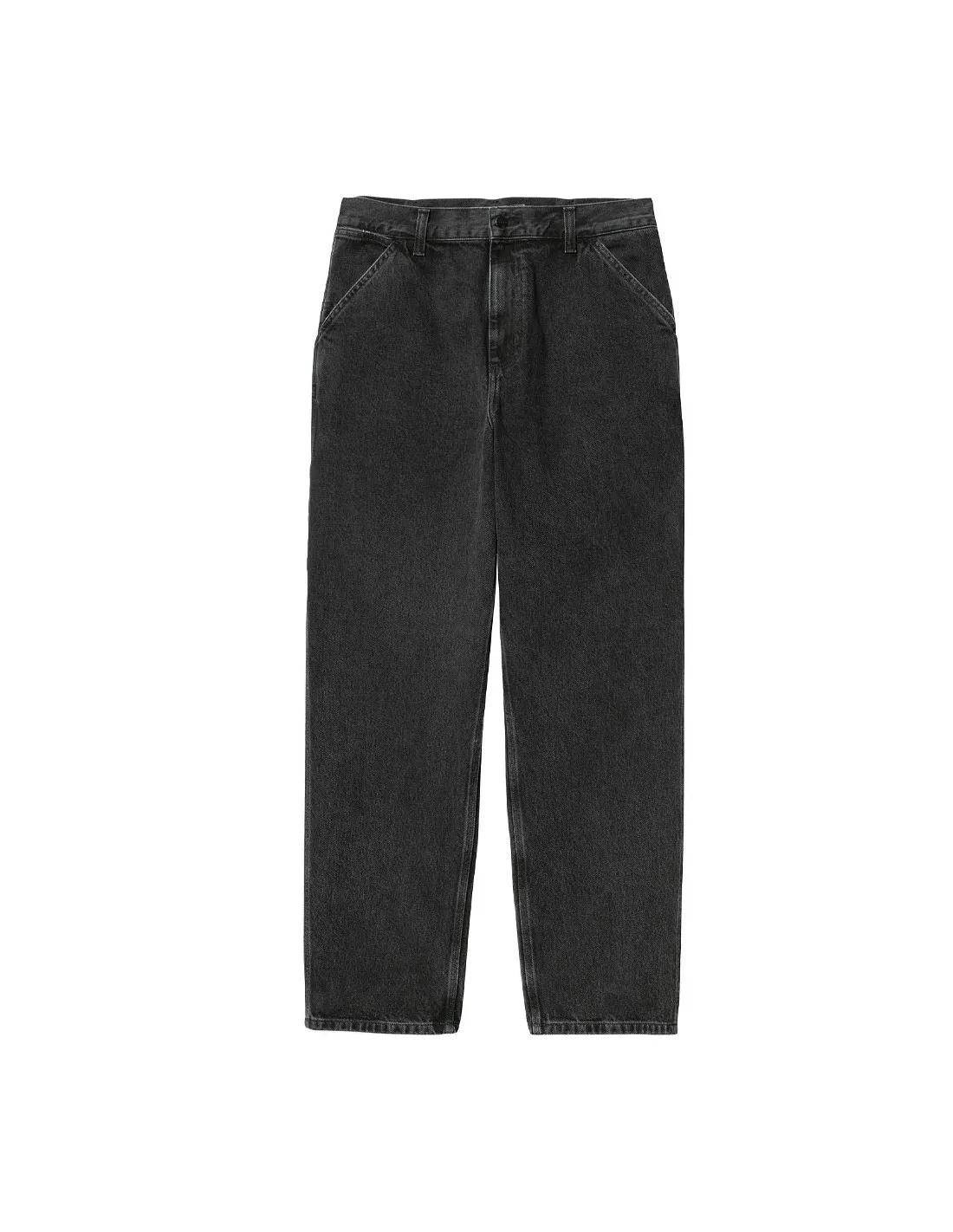 CARHARTT WIP SINGLE KNEE PANT BLACK STONE WASHED