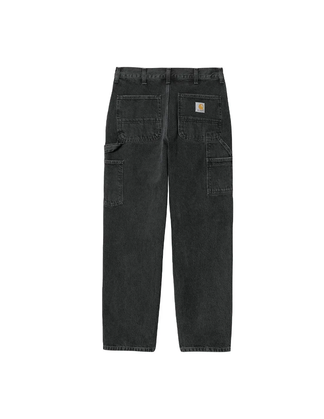 CARHARTT WIP SINGLE KNEE PANT BLACK STONE WASHED