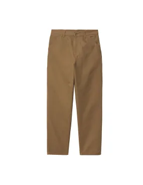 CARHARTT WIP SINGLE KNEE PANT HAMILTON BROWN RINSED