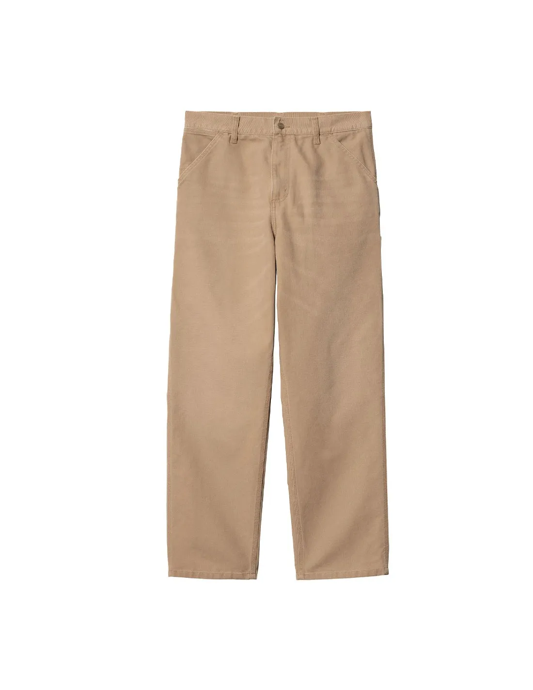 CARHARTT WIP SINGLE KNEE PANT PEANUT AAGED CANVAS