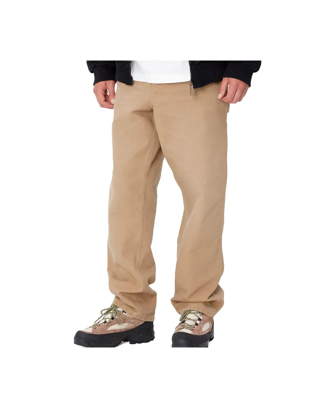 CARHARTT WIP SINGLE KNEE PANT PEANUT AAGED CANVAS