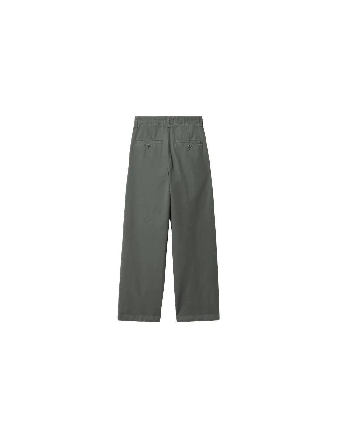 CARHARTT WIP W' CARA PANT SMOKE GREEN GARMENT DYED