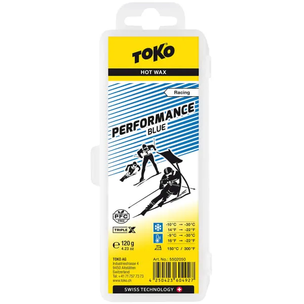 Cera esquí TOKO PERFORMANCE PFC FREE 120G