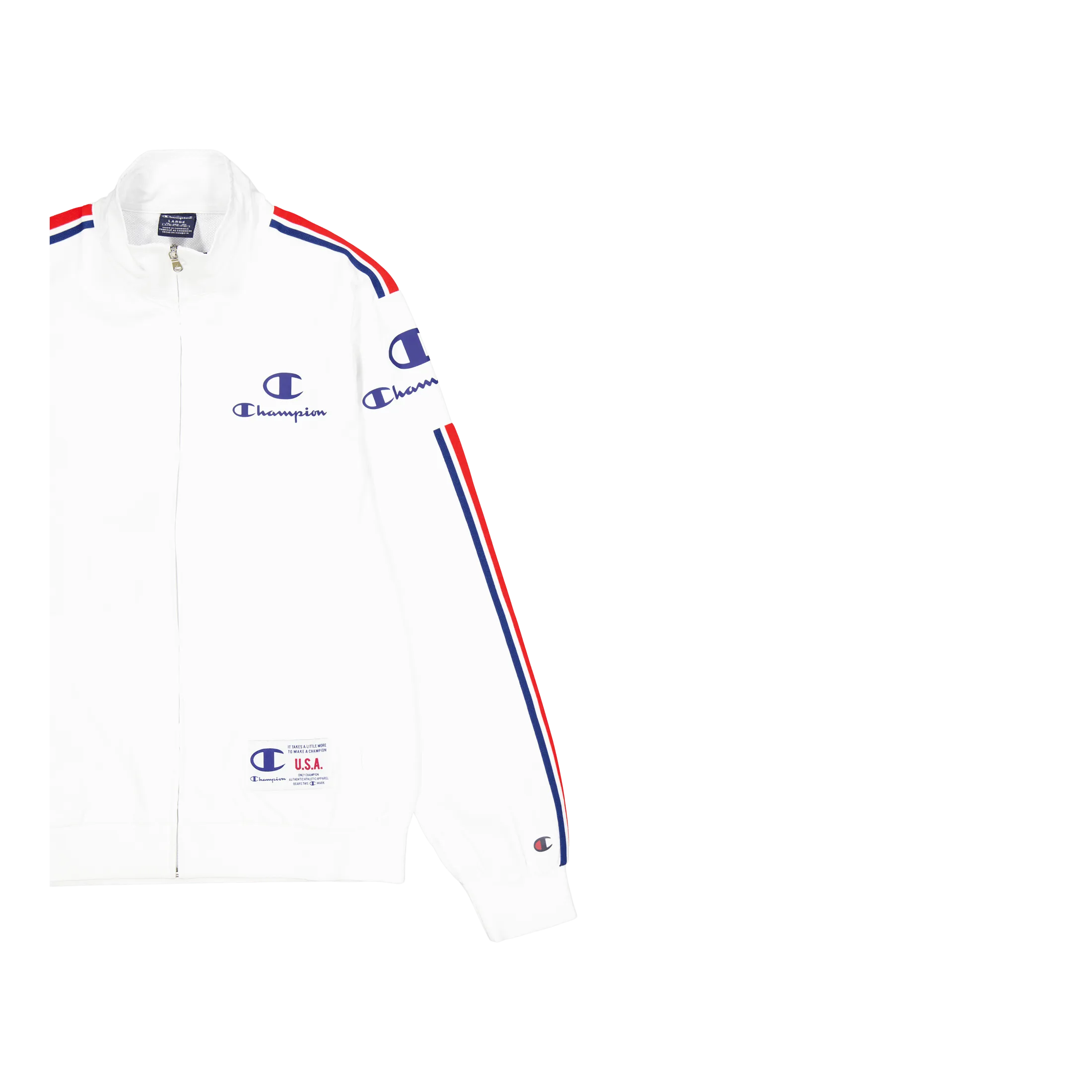 Champion Full Zip Sweatshirt White