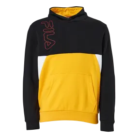 Fila Teens Boys Lupo Blocked Hoody Black-saffron-bright White