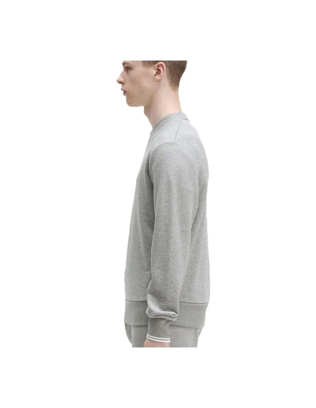 FRED PERRY CREW NECK SWEATSHIRT STEEEL MARL