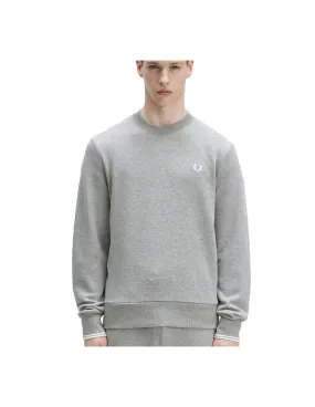 FRED PERRY CREW NECK SWEATSHIRT STEEEL MARL