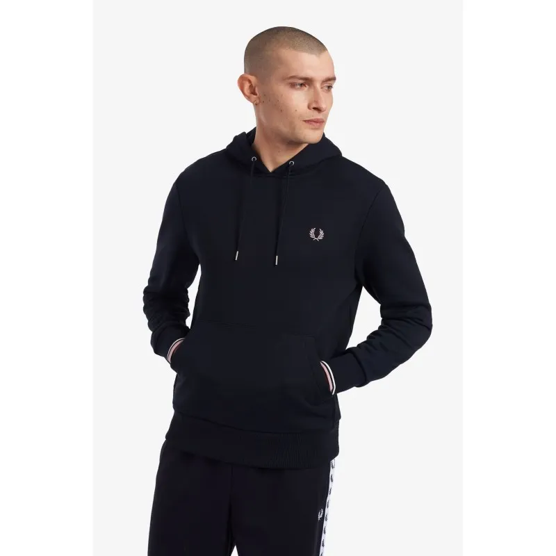 FRED PERRY TIPPED HOODED SWEATSHIRT