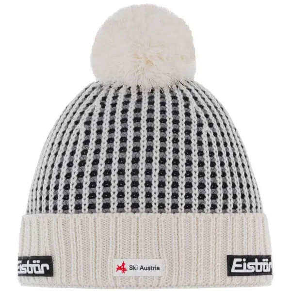 Gorro esquí EISBÄR FLOW OS POMPON MÜ RL SKA WHITE/BLACK