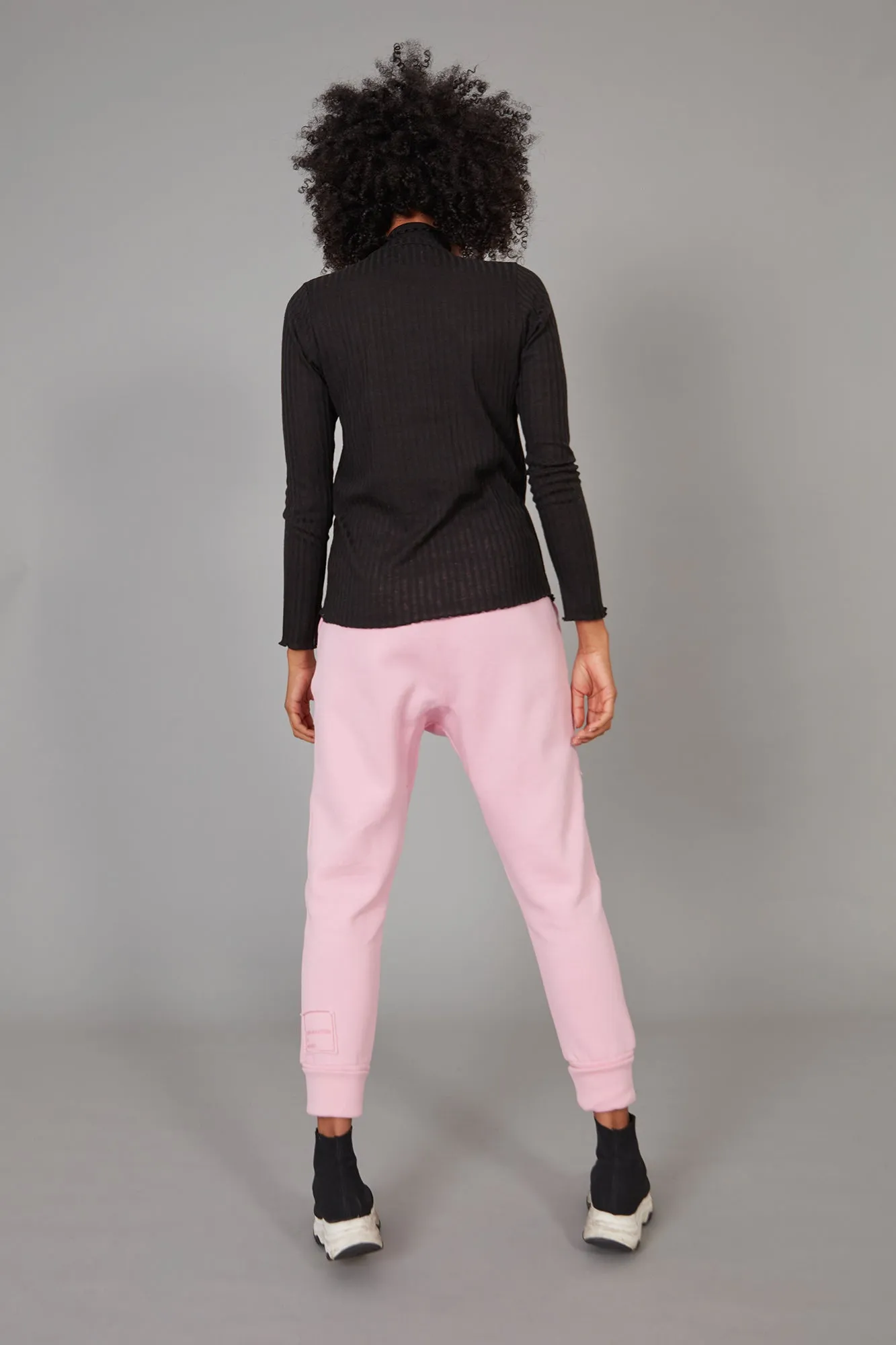 Jogger puño ancho & parches ROSA