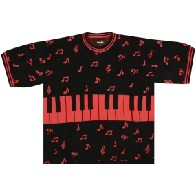 Just Don Piano Key Short-Sleeve Sweater