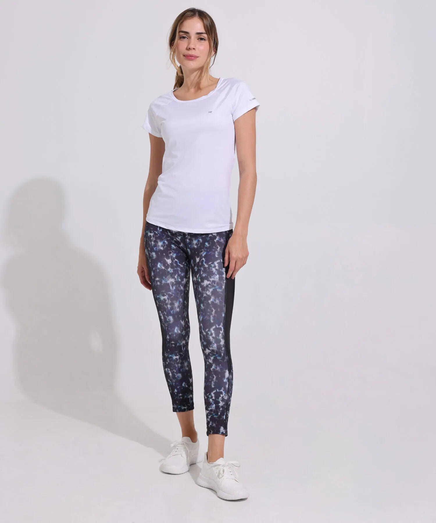 Leggings Estampado, Medio Con Tiro Alto Y Cortes Laterales-