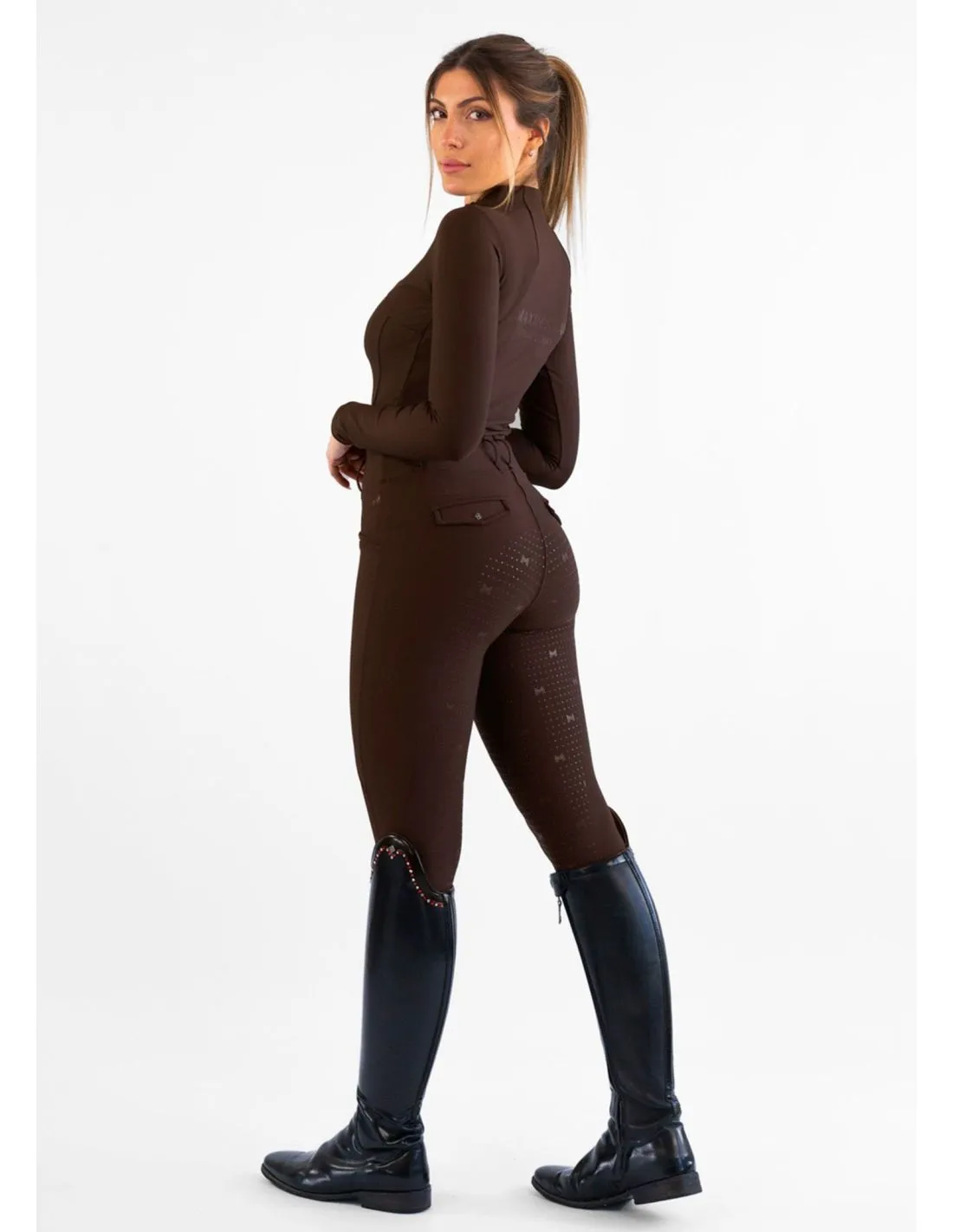 Leggings Pro Riding Chocolate Maximilian