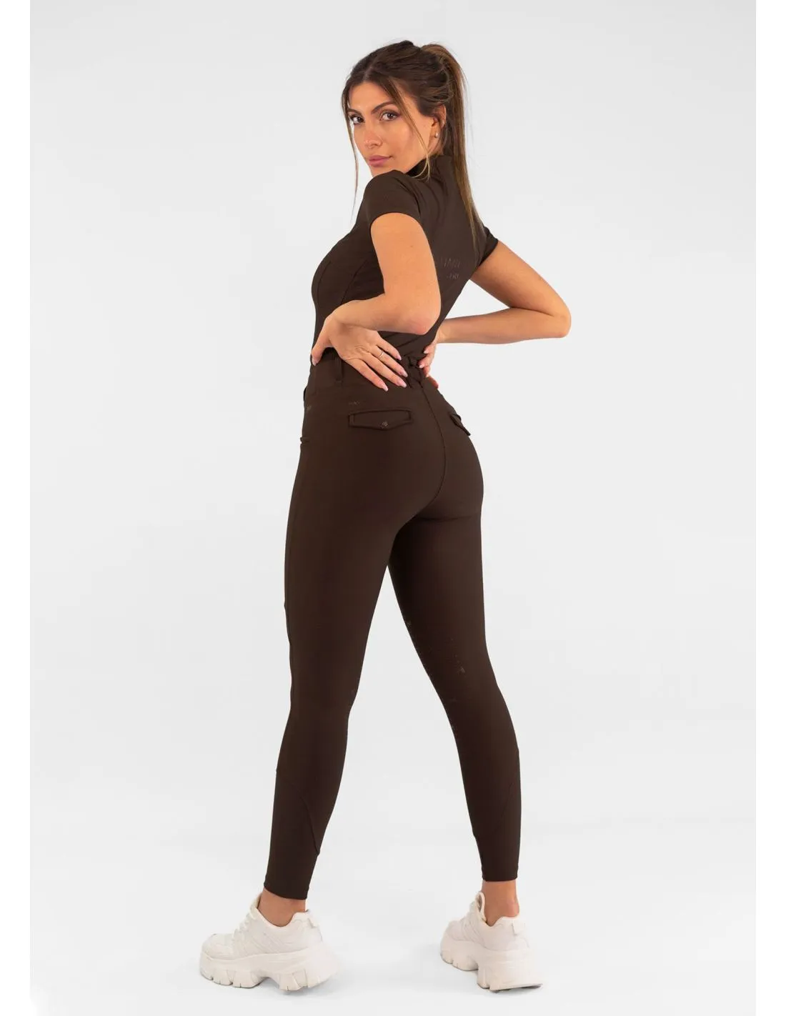 Leggings Pro Riding Chocolate Maximilian