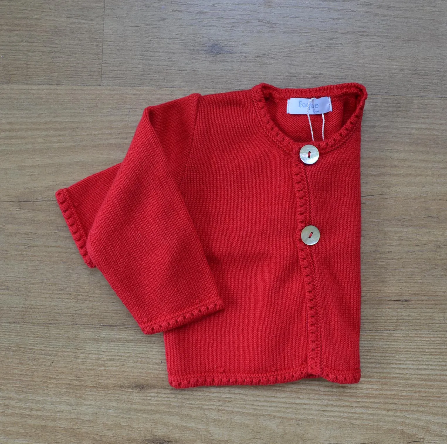 Long jacket red color Foque. P-V