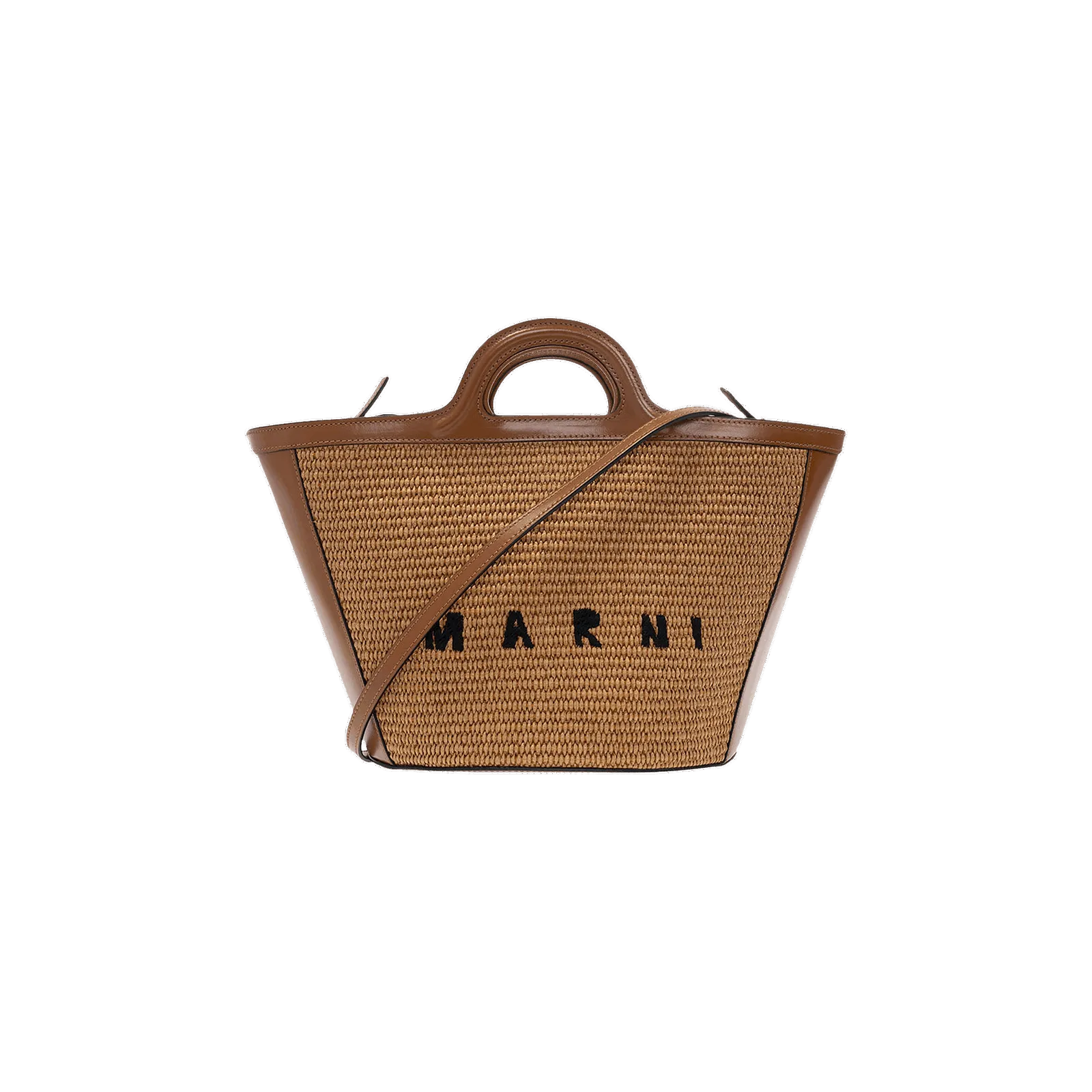 Marni Medium Logo Woven Tote Bag