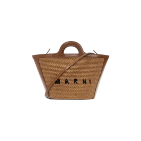 Marni Medium Logo Woven Tote Bag