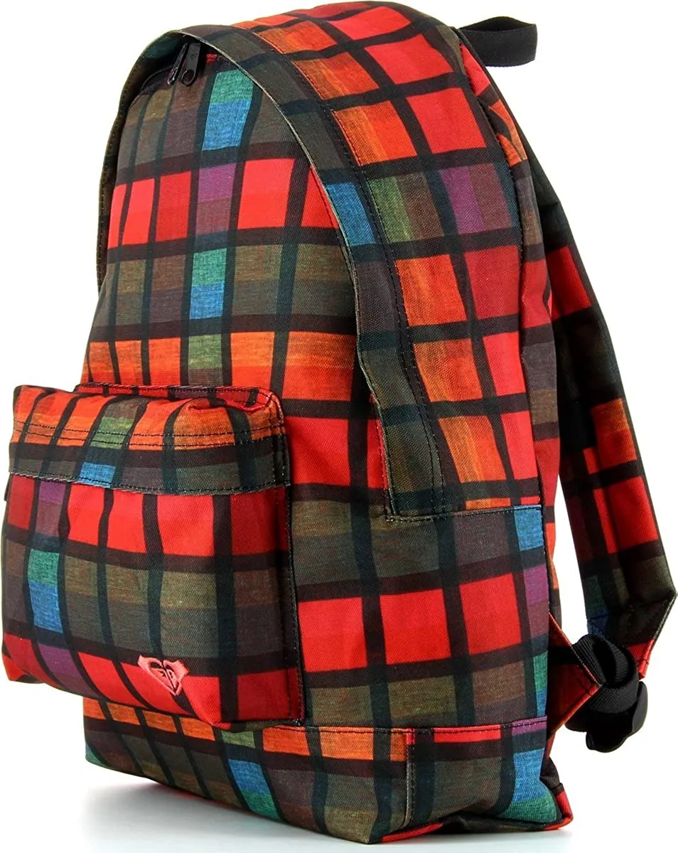 Mochila Roxy Basic Girl ref. WTWBA181 Cuadros rojos y naranjas