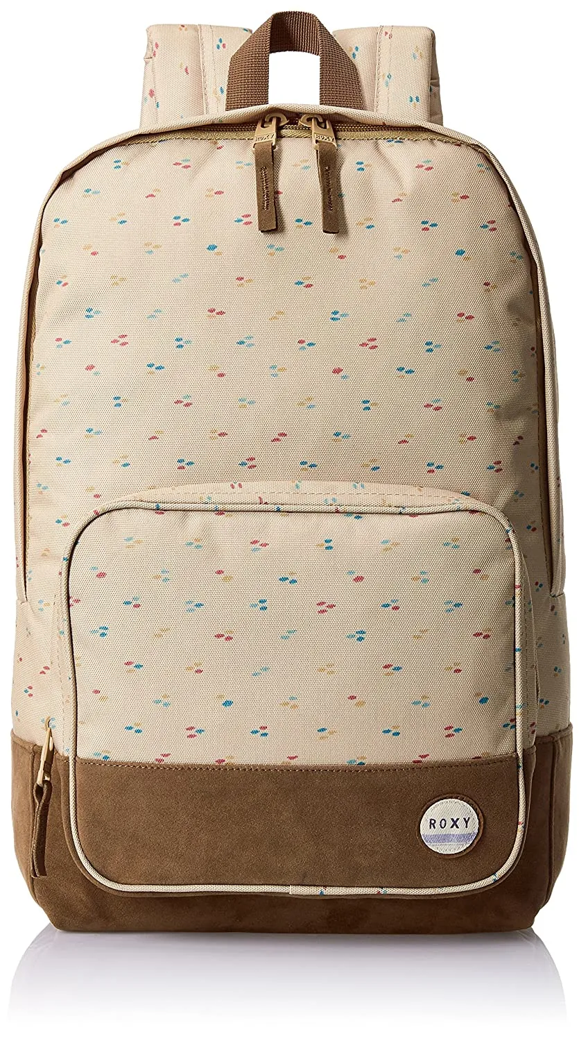 Mochila Roxy chica ERJBP03090  Brown Casual Backpack beig y marrón