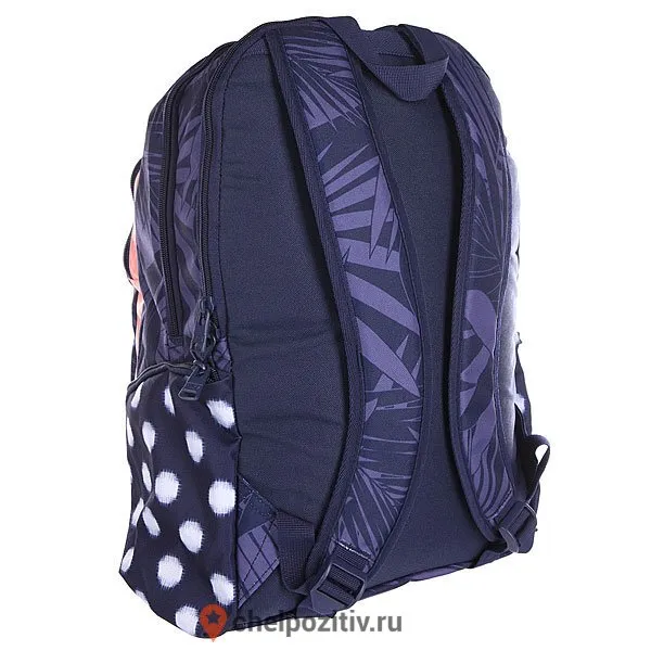 Mochila Roxy doble ERJBP03112 (BTN7) Alright Backpack para ordenador Azul con lunares blancos