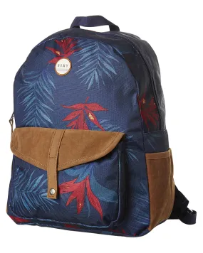 Mochila Roxy Girl Carribean 18L medida mediana  ERJBPO3269 Flores azul